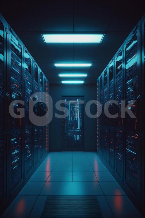 Data server racks hub room with big data computer center blue interior hosting storage hardware 90220 1033 jpg