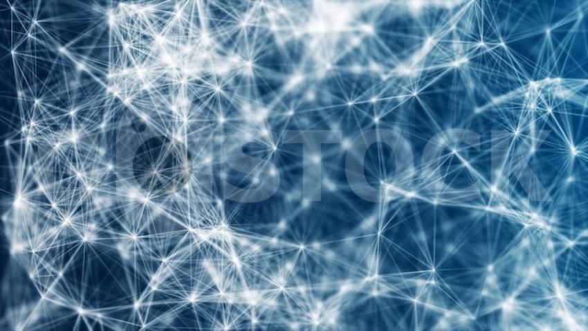 Technology polygonal blue background abstract low poly connected with dots lines 90220 494 jpg 1